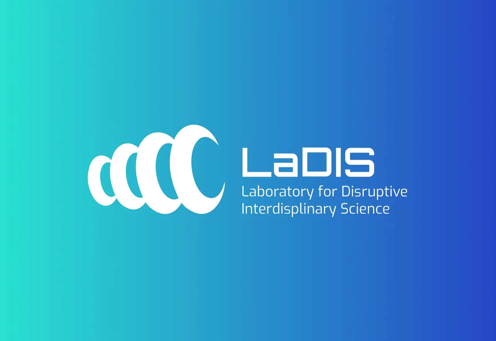 Logotipo de LaDIS, Laboratory for Disruptive Interdisciplinary Science, sobre su degradado