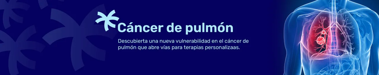 Banner web de una noticia sobre cáncer de pulmón
